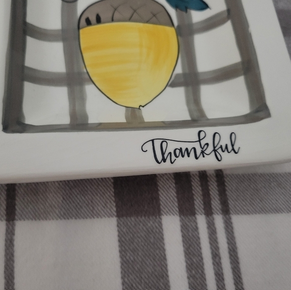 Magnolia Lane Collection "Thankful" Three Section Divider Serving Tray Platter - Picture 2 of 5